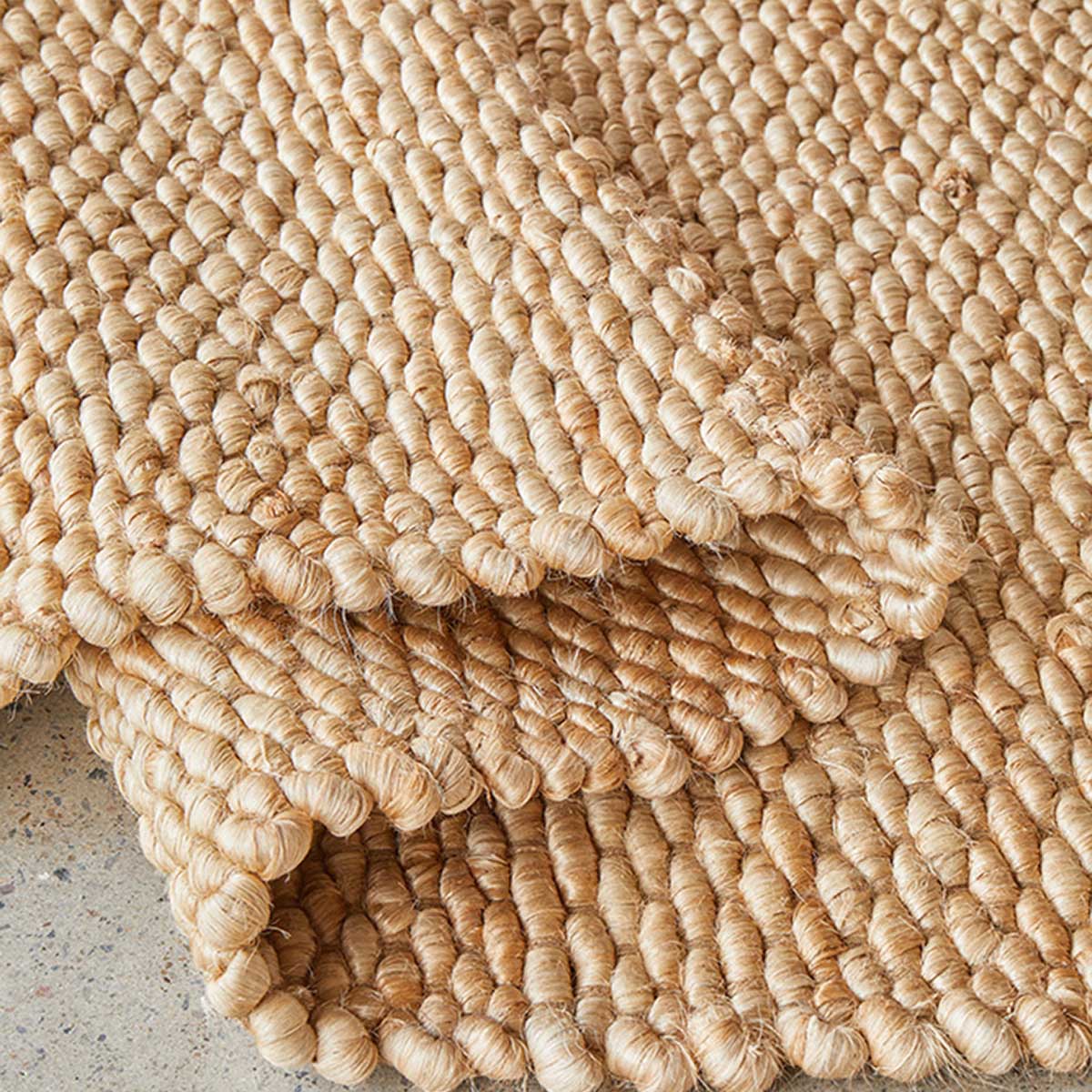 Natural Hive Rug - Handmade Jute Fiber Rug for Boho Home Decor, Living Room, Bedroom & Nursery - Eco-Friendly & Non-Slip Floor Mat