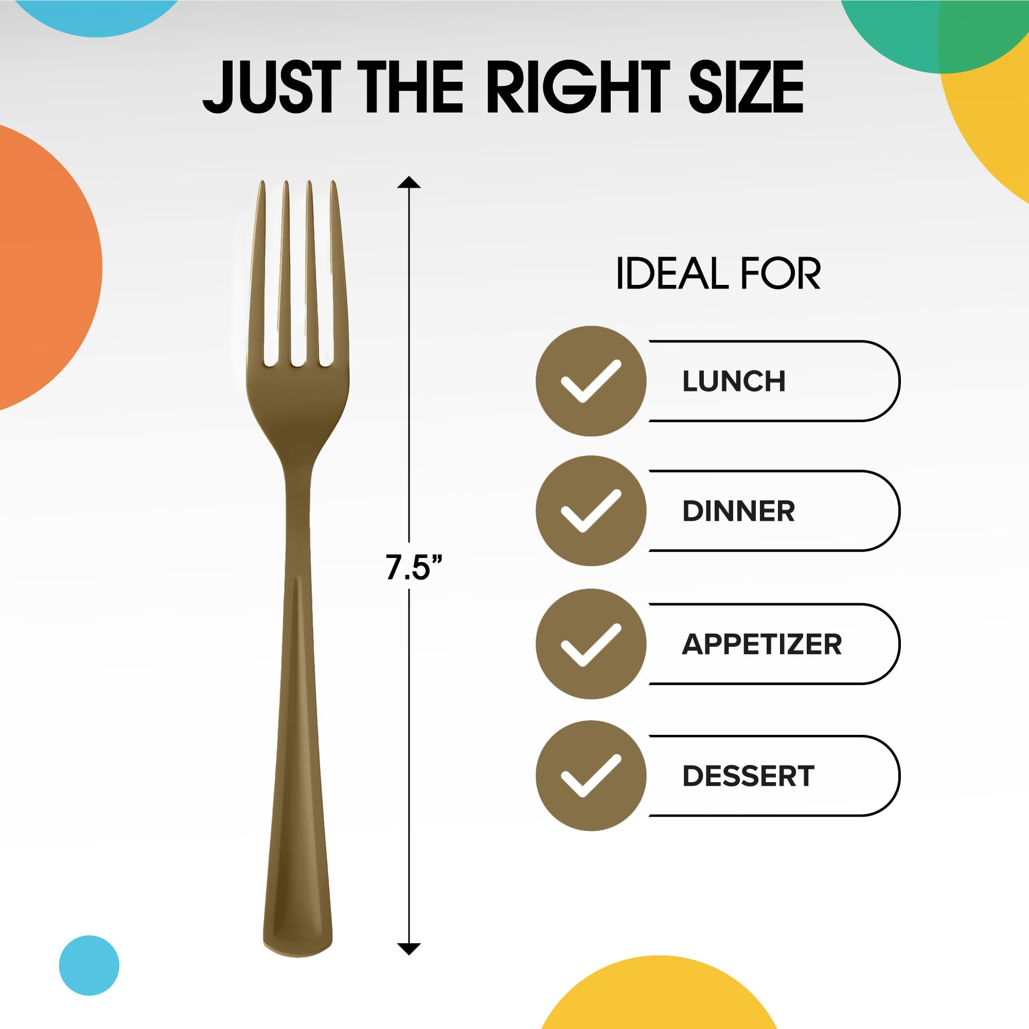 200-Pack Gold Plastic Forks - Heavy Duty Disposable Cutlery Set for Parties, Weddings, BBQs & Events - Elegant Flatware & Tableware Supplies