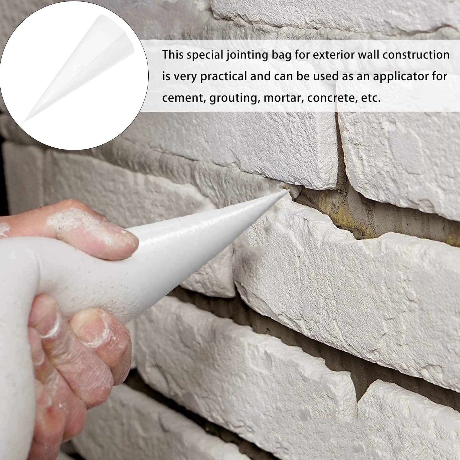 50pcs Tile Grout Bags - Multifunctional Cement Sealer & Masonry Grout Dispensing Tool for DIY Home Renovation, Bathroom & Kitchen Tile Repair Projects