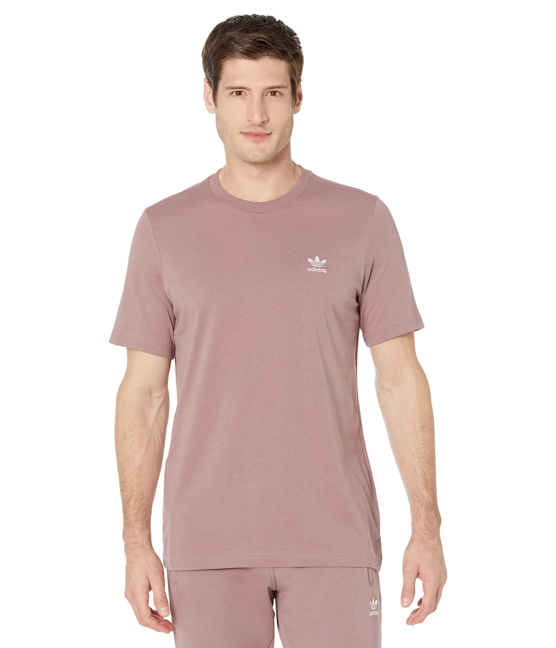 adidas Originals Essentials T-Shirt for Men - Wonder Oxide Red - Soft Cotton Short Sleeve Tee - Casual Streetwear & Gym Wear