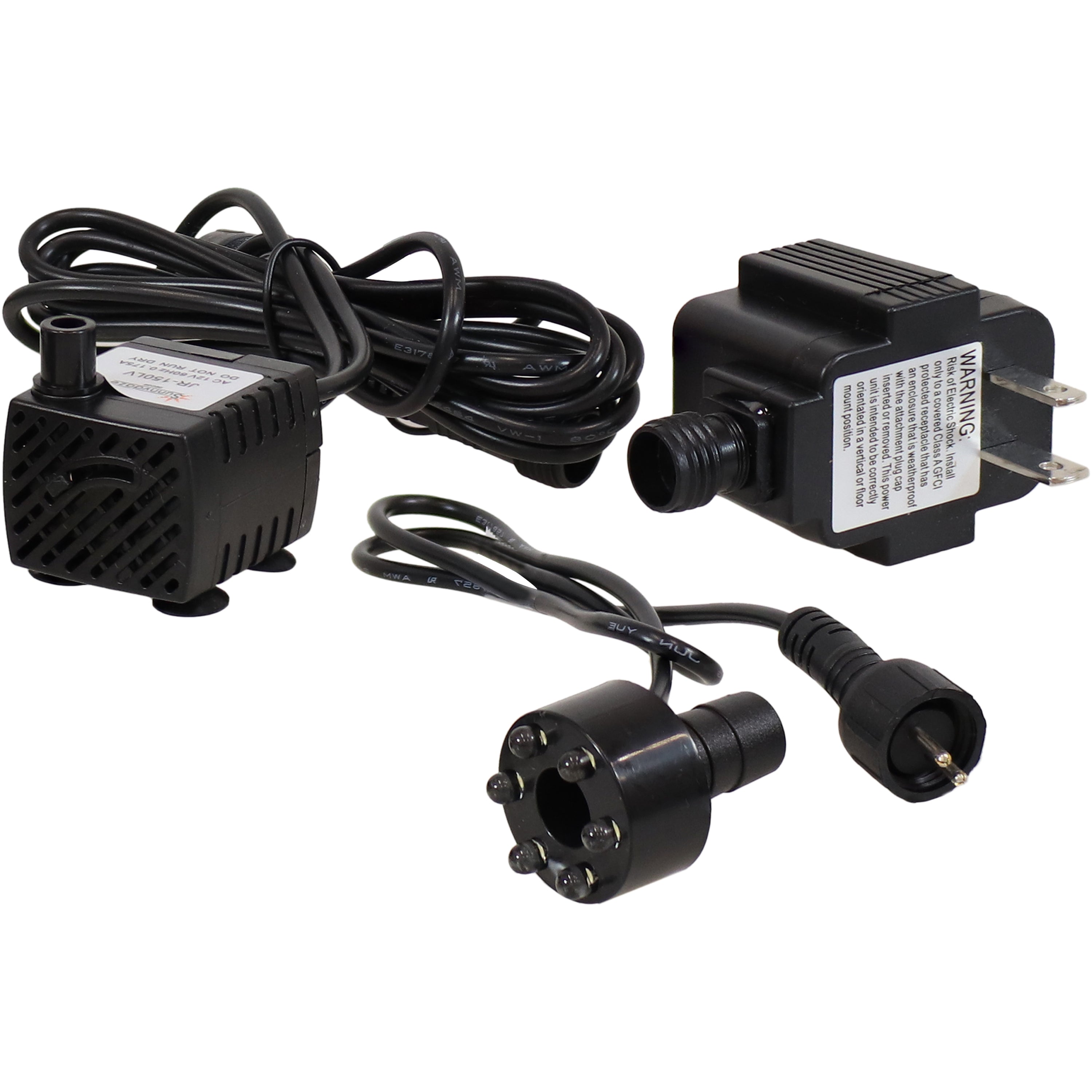Sunnydaze 40 GPH Electric Submersible Water Pump with Multicolor LED Lights - Perfect for Aquariums, Fountains, Ponds & Indoor/Outdoor Water Features