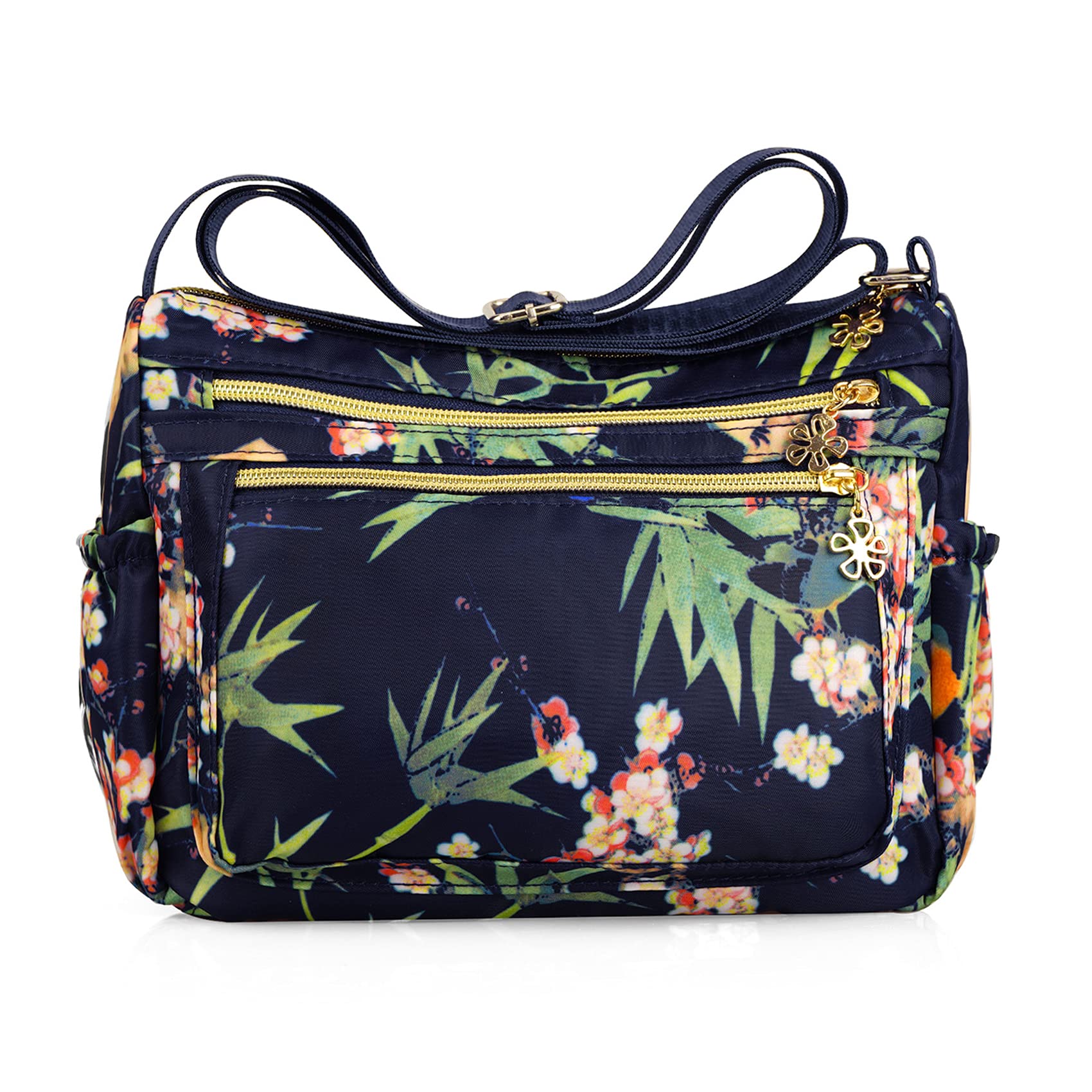 Lightweight Nylon Crossbody Bag with Adjustable Strap & Multipockets - Perfect for Travel & Daily Use