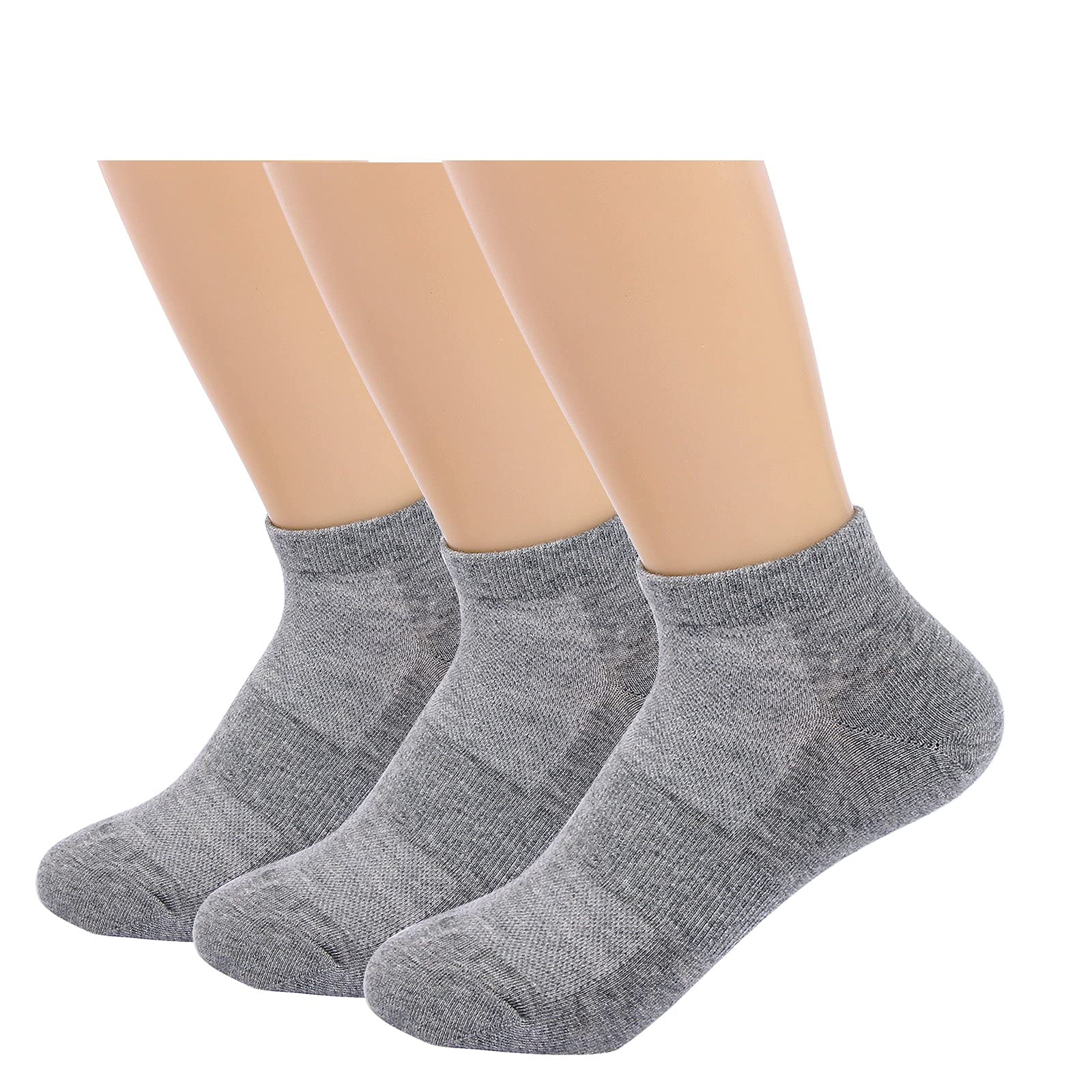 Low Cut Ankle Cotton Socks for Women - 3 Pairs Cushioned Athletic Running Socks with Breathable Comfort - Perfect for Gym, Jogging, Yoga & Everyday Wear