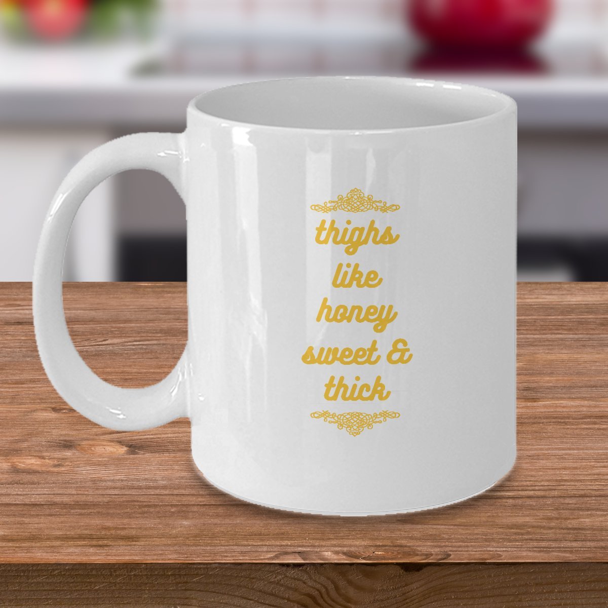 Honey Coffee Mug - Sweet & Thick Ceramic Cup - Funny Gift for Women - 11oz Coffee Cup for Office, Home & Gifts