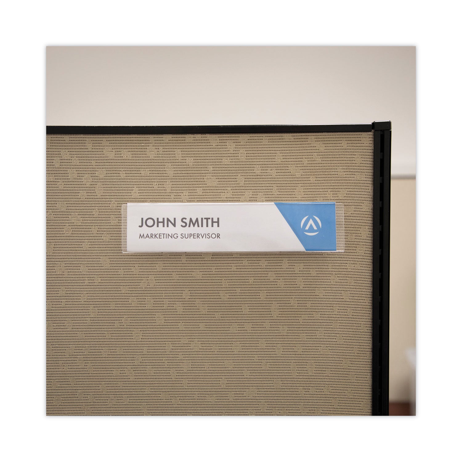 Advantus Clear Acrylic Panel Wall Sign Name Holder - 9