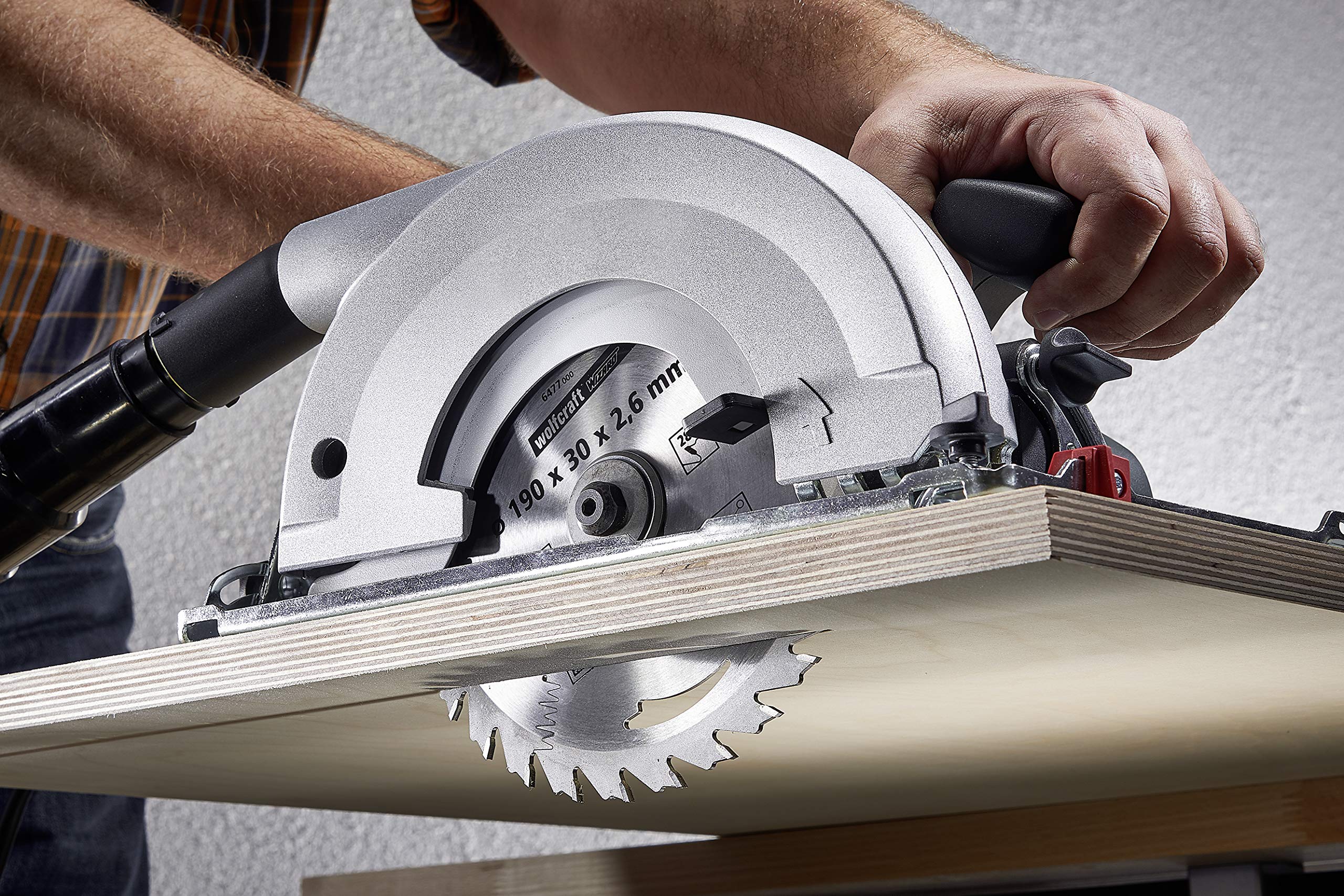 Wolfcraft TC Circular Hand Saw Blade - Silver Series I 6476000 I Fast & Precise Cutting for Woodworking & DIY Projects
