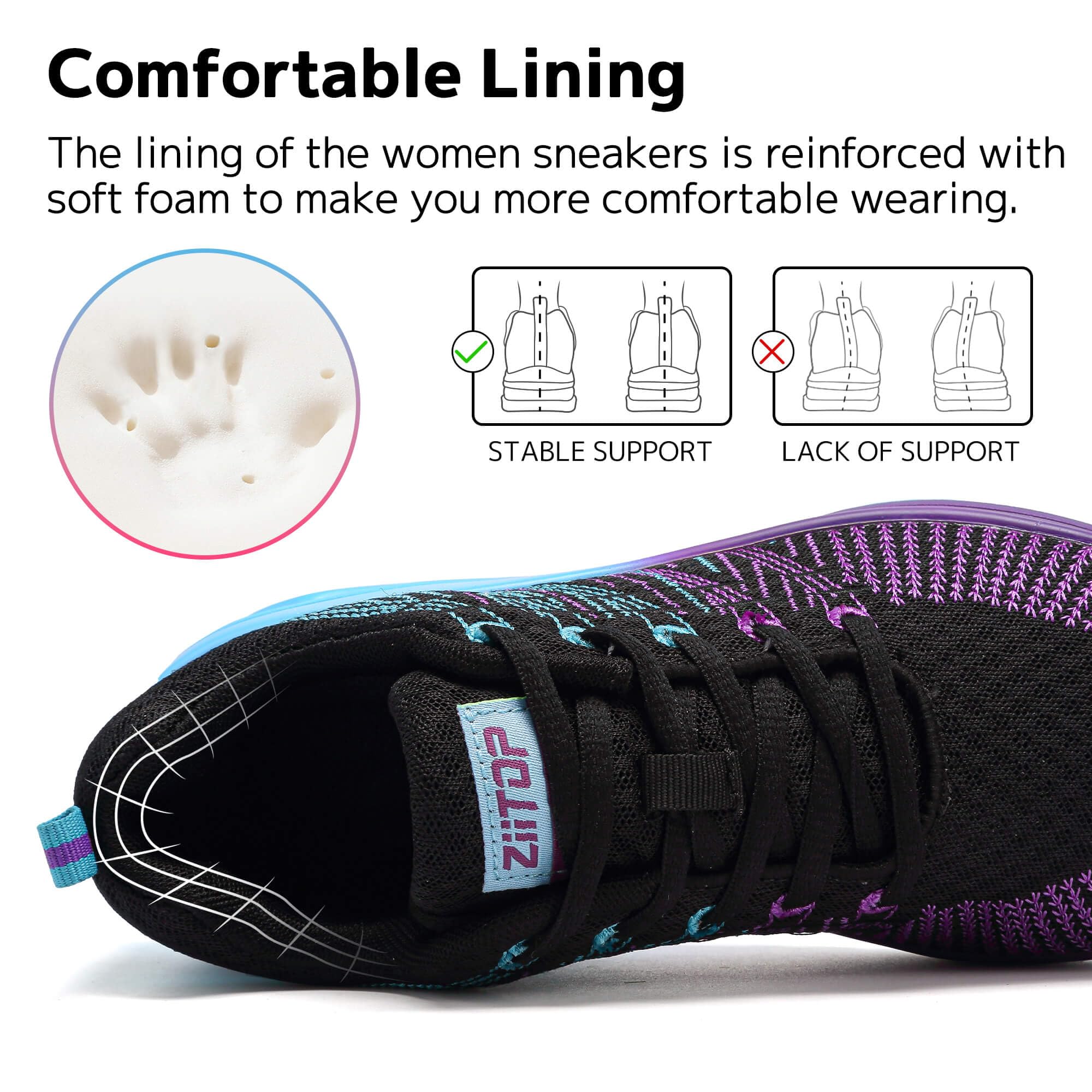 GoodValue Women's Running Shoes - Lightweight Air Cushion Walking & Tennis Shoes with Breathable Mesh Upper | Non-Slip Gym, Jogging & Casual Workout Sneakers for Women | Perfect for Running, Training & Daily Wear