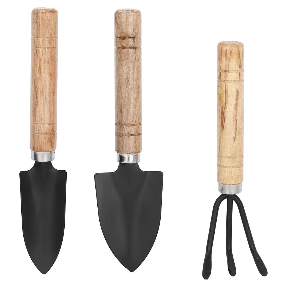 3pcs Mini Gardening Tools Set - Hand Shovel, Transplant Shovel & Cultivator Rake for Indoor/Outdoor Plants - Perfect for Flowers, Succulents & Small Space Gardening | Durable Stainless Steel Garden Tool Kit for Home Gardeners & Plant Lovers