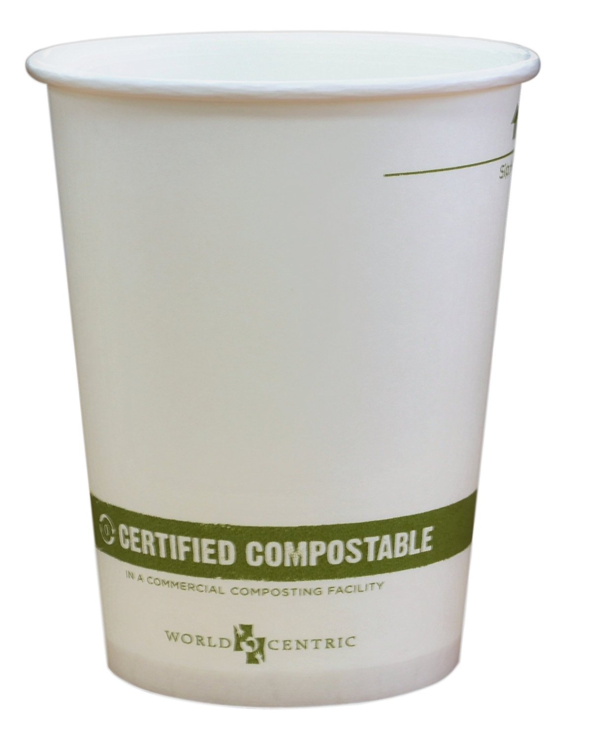 World Centric Eco-Friendly Compostable Hot Cups - 12 Ounce (100 Count) | Biodegradable Coffee Cups for Office, Cafes & Events | Sustainable Disposable Drinkware
