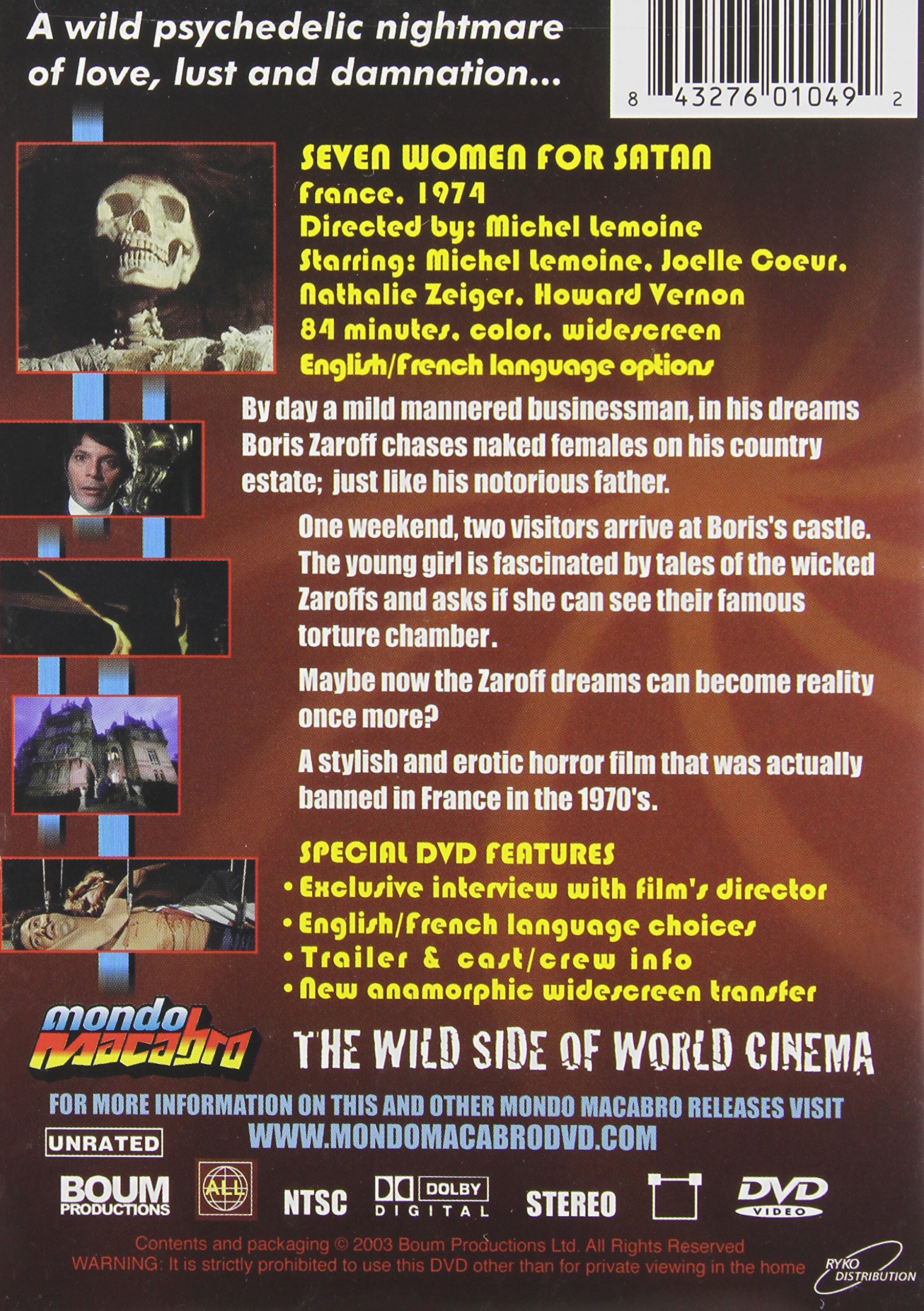 Seven Women for Satan - Classic Horror Movie DVD - Perfect for Halloween Parties & Film Collector Gifts