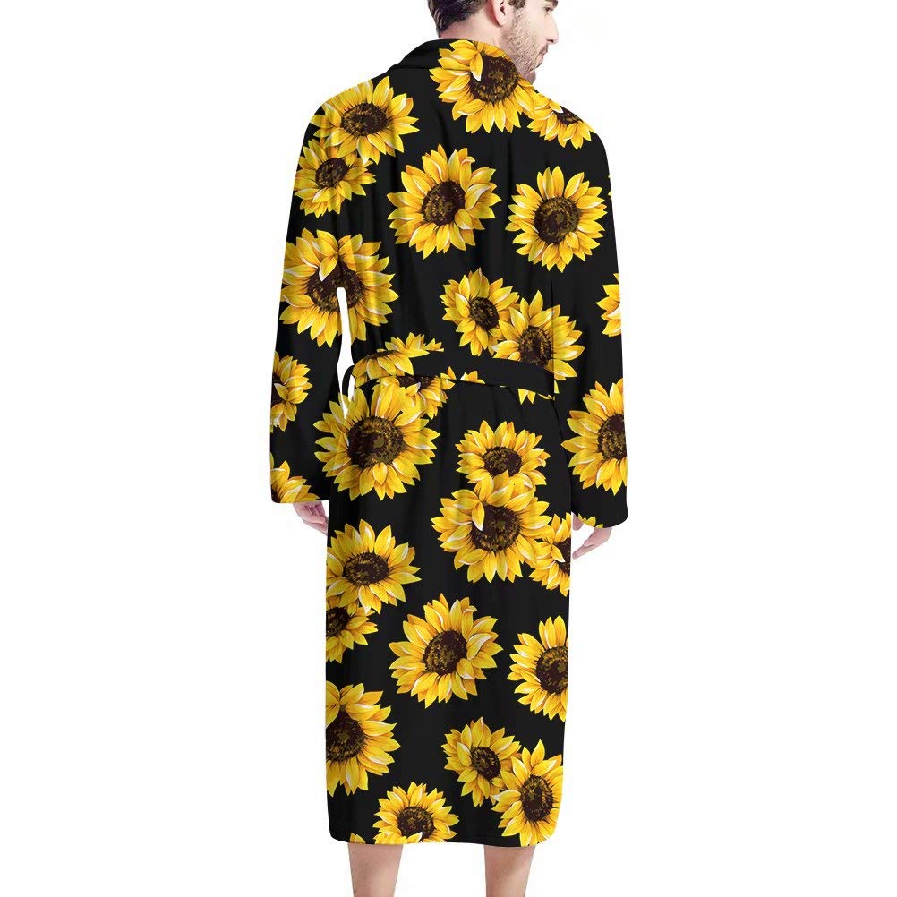 AFPANQZ Men's Lightweight Waffle Bathrobe with Pockets - Full Length Long Sleeve Sleepwear Shawl for Big & Tall - Perfect for Lounging, Spa Days & Cozy Nights at Home