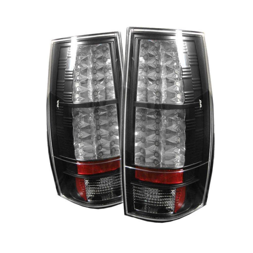 2007-2010 GMC Yukon XL 1500/2500 LED Tail Lights Pair - Black (Spyder 5002136) | Durable & Bright Replacement Lights for Enhanced Night Visibility & Style