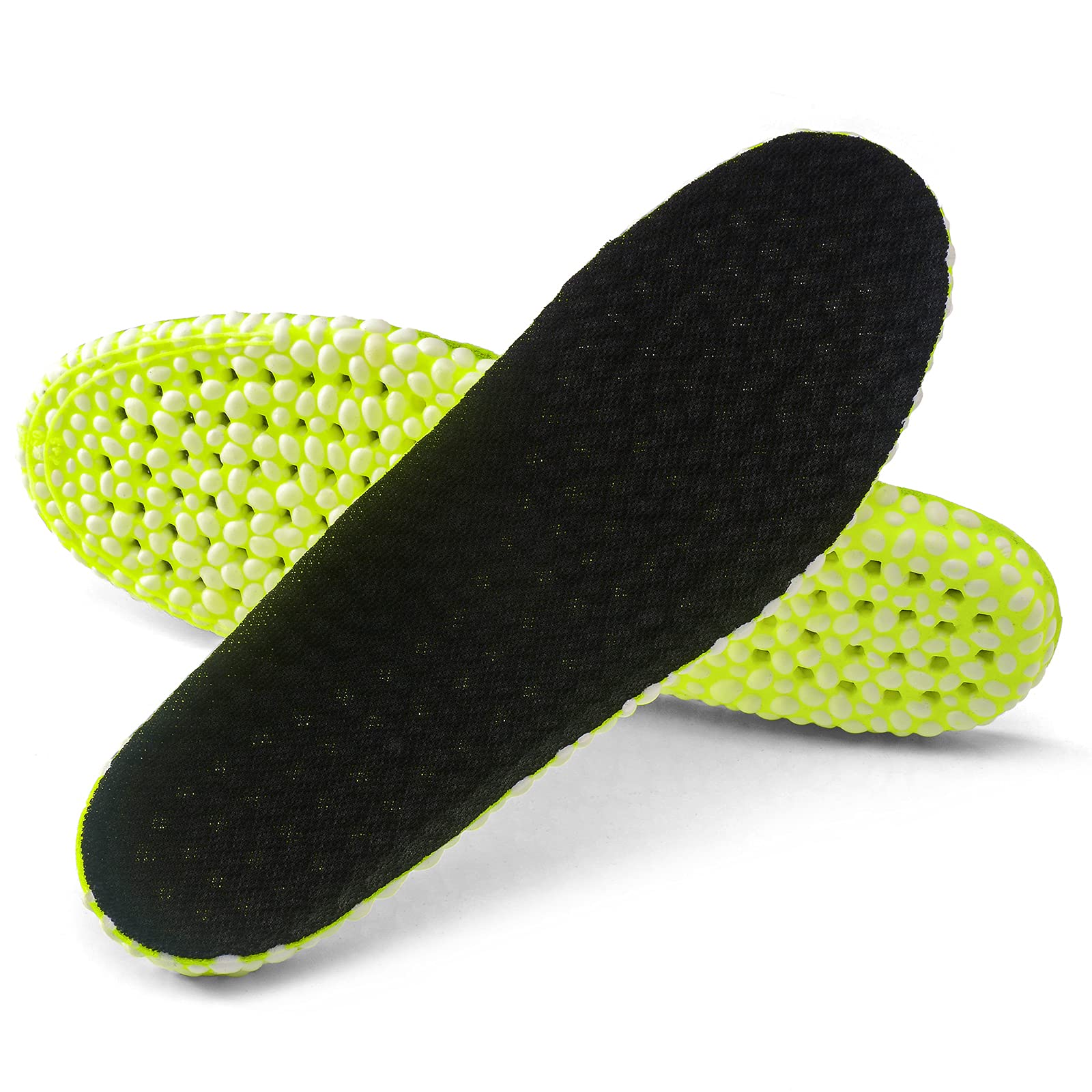 XINIFOOT Shock Absorbing Flexible Replacement Insoles - Breathable E-TPU Elastic Shoe Inserts for All-Day Support & Foot Pain Relief - Comfortable Athletic Orthotics for Men & Women - Perfect for Running, Hiking & Work Boots