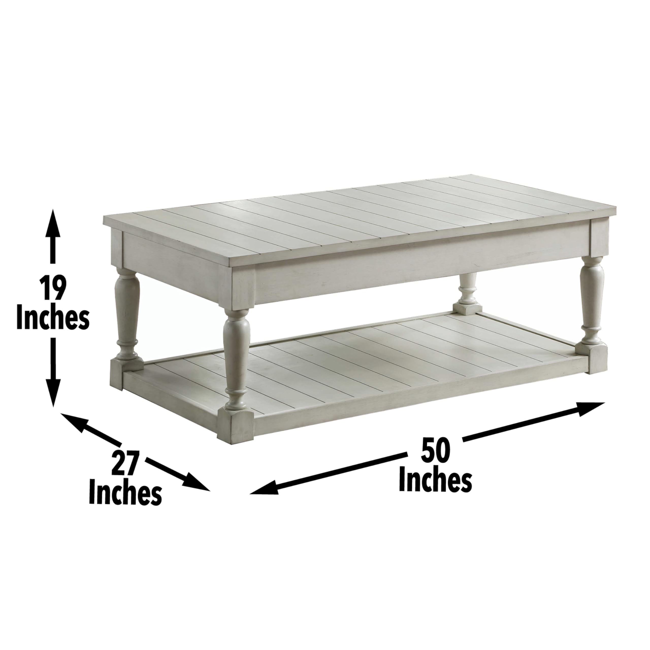 Steve Silver Co Hemingway Lift Top Coffee Table - Modern Lift-Top Design with Storage for Living Room, Office & Small Spaces - Perfect for Laptops, Books & Home Decor