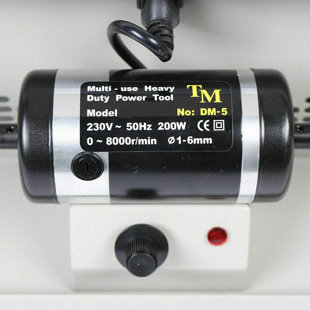 200W Jewelry Polishing Buffing Machine with Dust Collector & LED Light, 110V 0-8000 RPM Multifunctional Bench Grinder for Gemstones, Rocks, Metals - Perfect for Jewelry Making, Lapidary & DIY Craft Projects