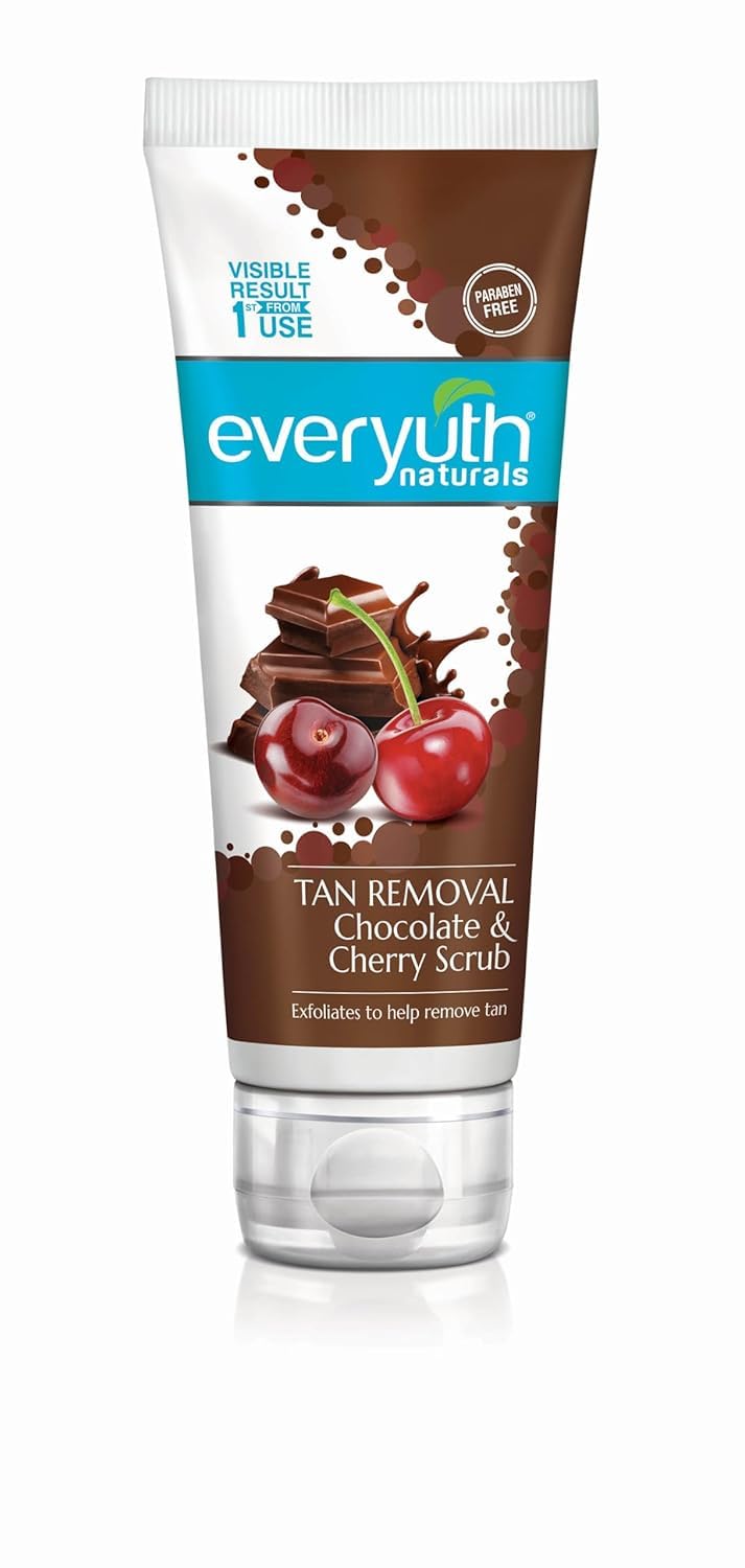 Everyuth Exfoliating Walnut Scrub & Chocolate Cherry Tan Removal Scrub Combo Pack - 100g + 50g | Deep Cleansing, Dead Skin Removal | Perfect for Daily Skincare & Spa Treatments