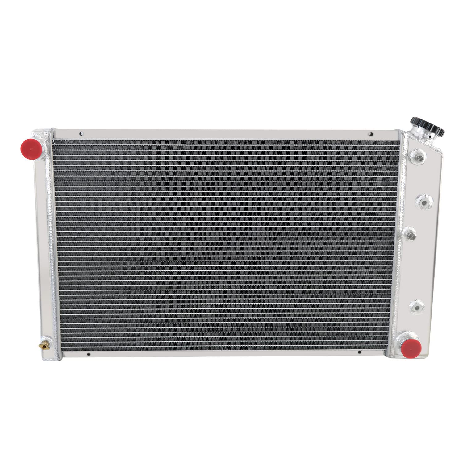 High-Performance 3 Row Aluminum Radiator with Fan Shroud & Relay Kit - Compatible with 1973-1980 Chevy/GMC C/K 10 20 30 Pickup Suburban, 1970-1981 Camaro, 1978-1987 Monte Carlo, 1978-1988 Cutlass Supreme & More - Perfect for Engine Cooling & Restoration Projects