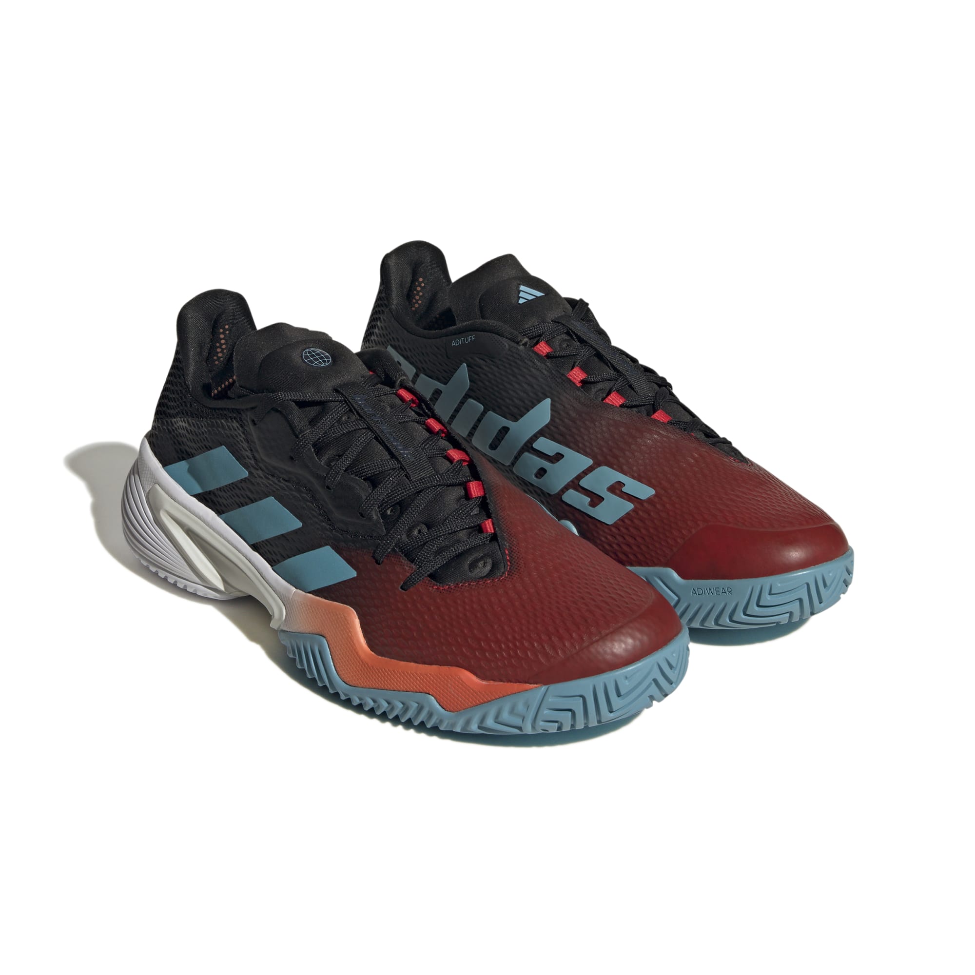 Adidas Barricade Men's Tennis Shoes - Red, Blue, Black (HQ8414) | High-Performance Court Shoes for Competitive Play & Training