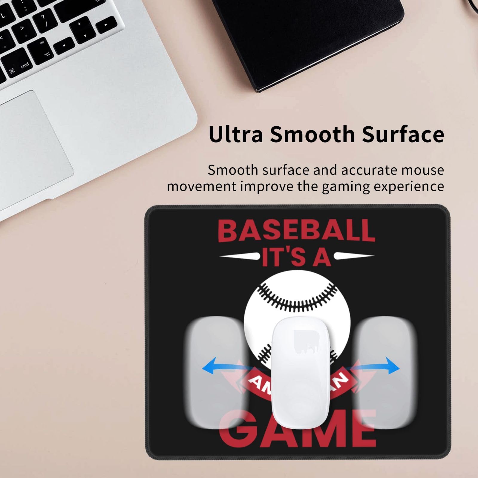 SIYTUAU American Baseball Game Mouse Pad - 10x12 Inch Non-Slip Rubber Mousepad for Office, Laptop & Gaming - Waterproof & Durable Desk Accessory for Baseball Fans & PC Enthusiasts