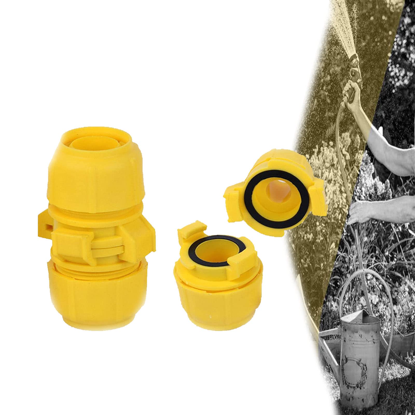 Fast Grab Bucket Water Pipe Connector - Universal Garden Hose Quick Connect Coupling for Different Size Hoses & Pipes | Durable Plastic Irrigation Fittings for Lawn, Garden & Outdoor Watering Systems