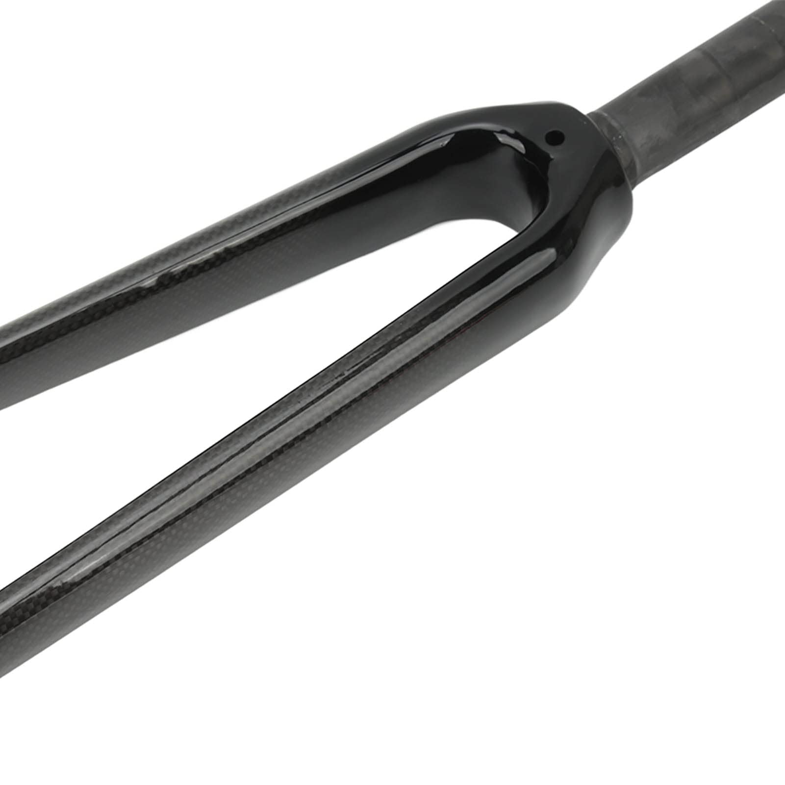 700C Carbon Fiber Road Bike Fork - 3K Stripes, Quick Release, C Brake Rim Brake, Rigid Straight Tube, Superlight MTB Front Fork for Racing & Commuting