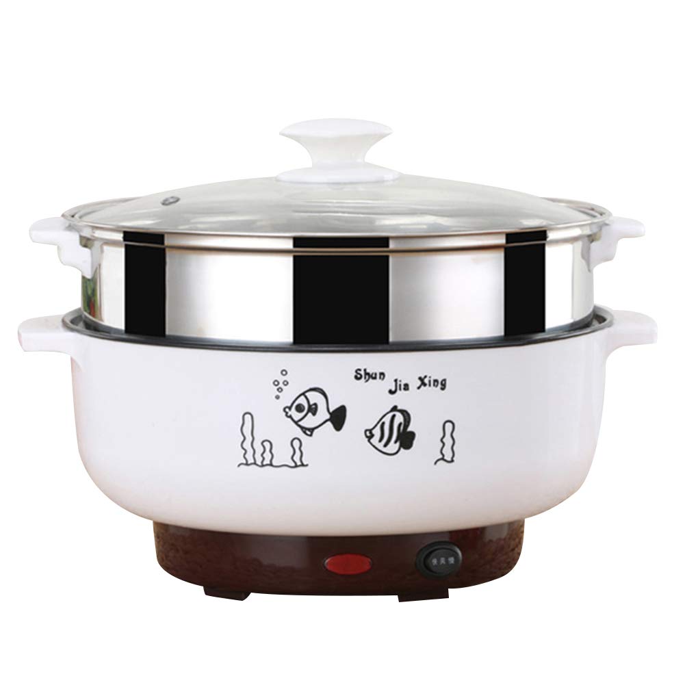 Non-Stick Electric Skillet - Multi-Function Electric Hot Pot with Double Handles, Stainless Steel Electric Cooker for Home Cooking, Boiling, Steaming & Frying | Perfect for Family Meals, Parties & Dorm Use