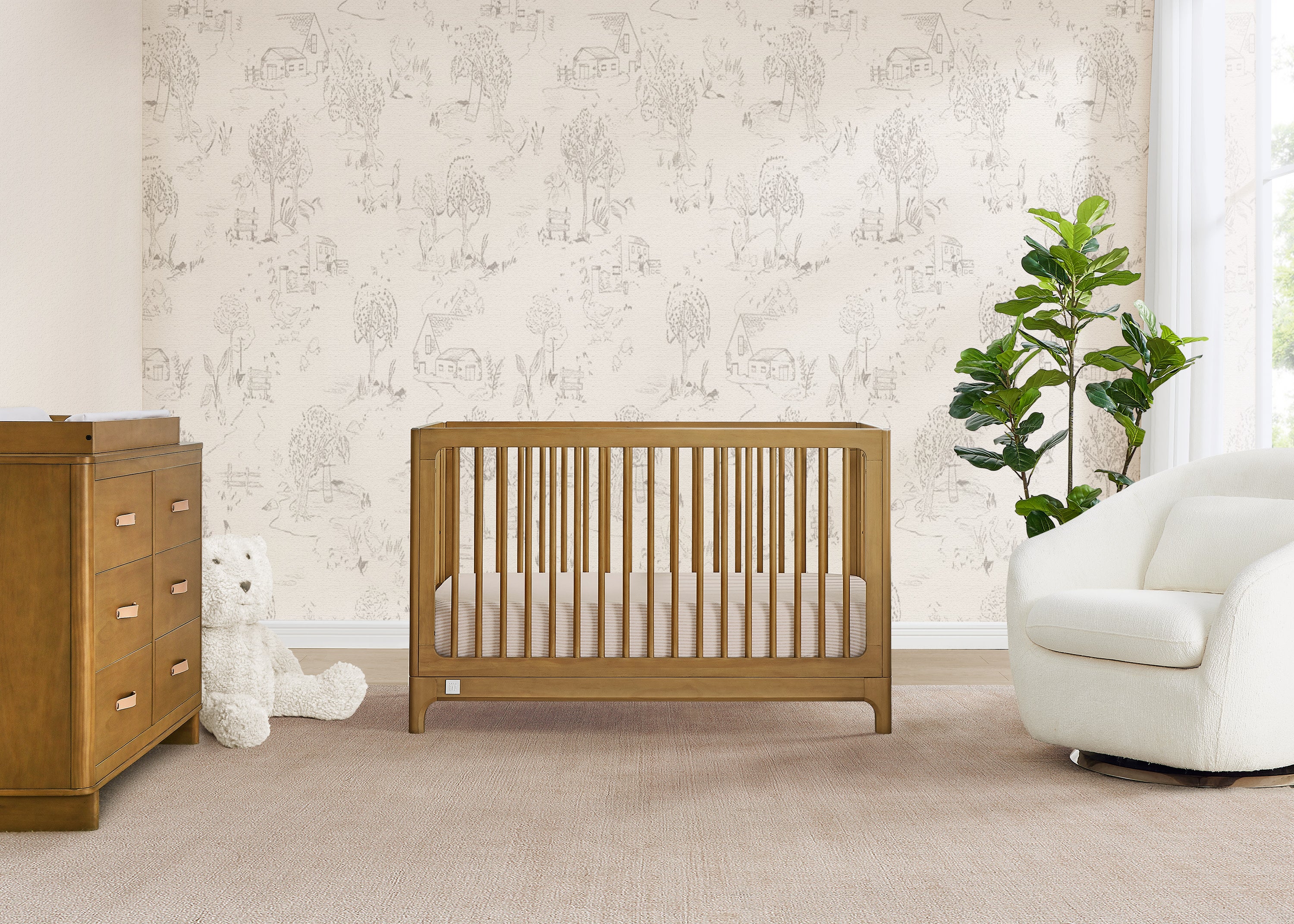 BabyGap Wren 4-in-1 Convertible Crib - Nursery Furniture for Newborn to Toddler | Safe & Stylish Baby Bed for Nursery, Bedroom & Daycare