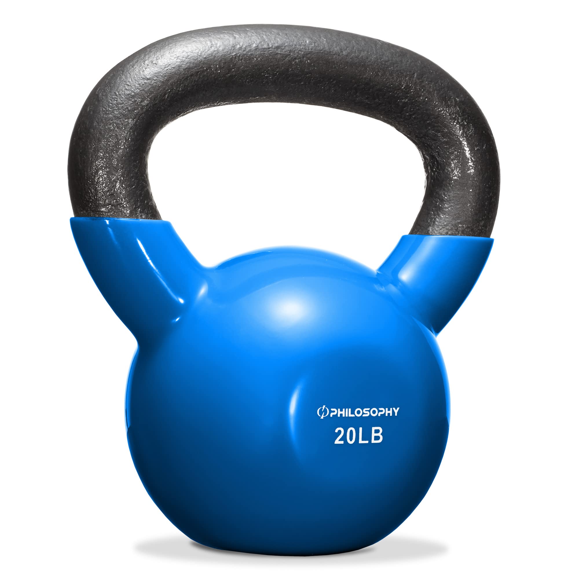 Premium Vinyl Coated Cast Iron Kettlebell Weights for Home & Gym Workouts - Strength Training Equipment for CrossFit, HIIT & Functional Fitness