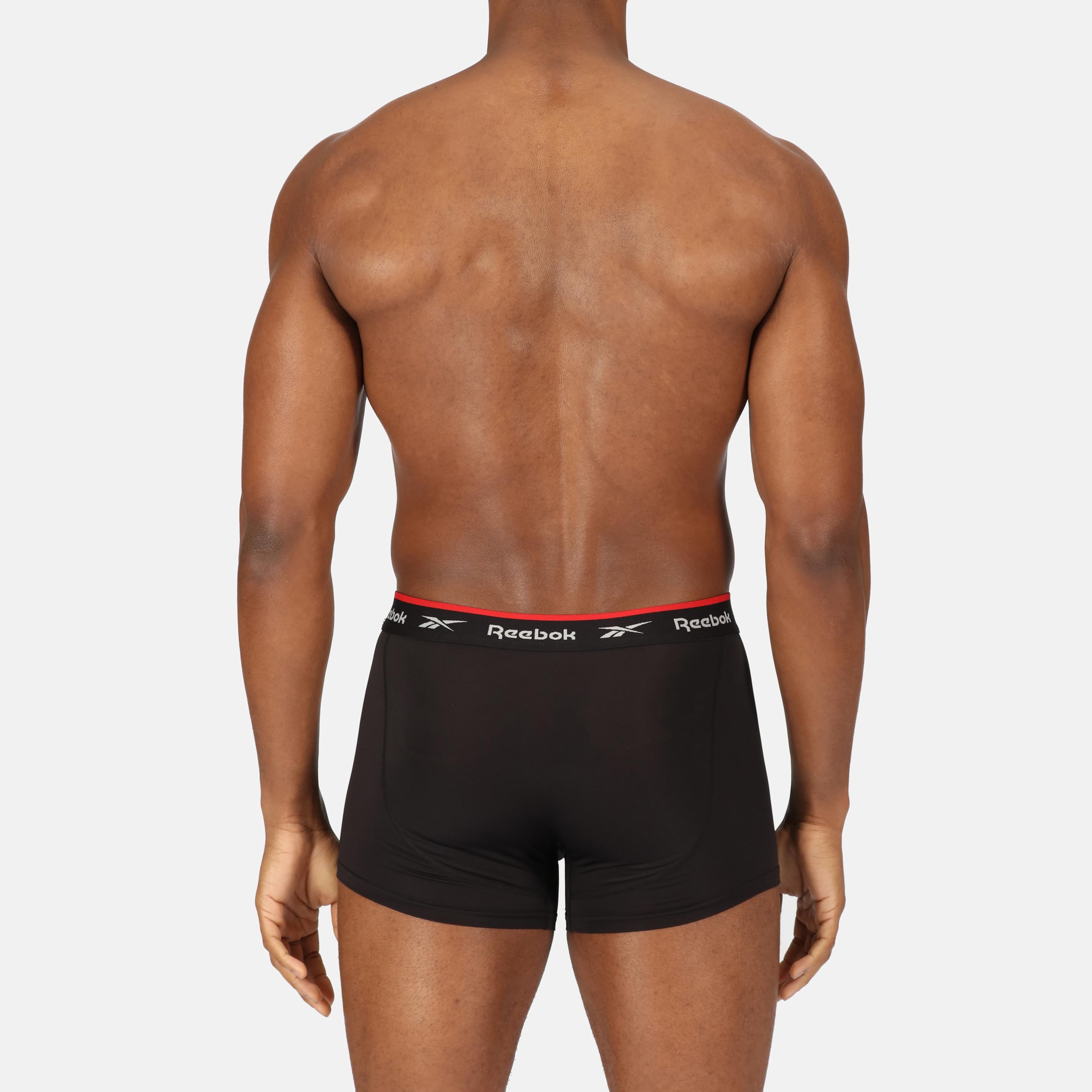 Reebok Men's Performance Sports Trunk Underwear - Moisture Wicking, Breathable & Comfortable for Running, Gym & Workout (Redgrave)