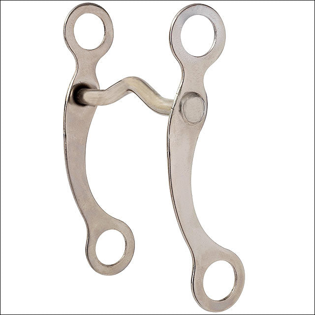 5 Inch Hilason Nickel Plated Curb Horse Bit with Low Port Mouth - Durable Equestrian Training Bit for Western Riding, Dressage & Horse Shows