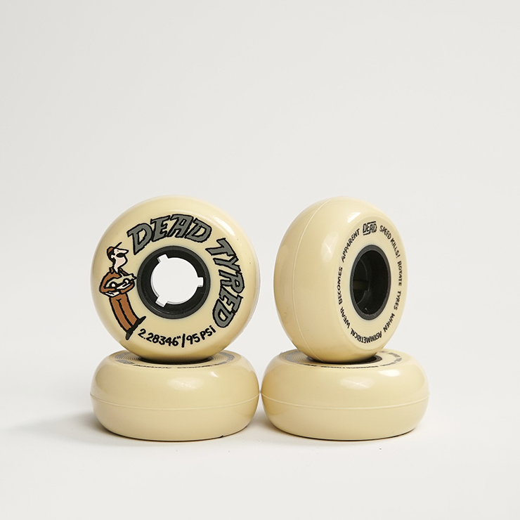 Dead Tyred 58mm/95a Skateboard Wheels (4 Pack) - High Performance Wheels for Street Skating & Tricks