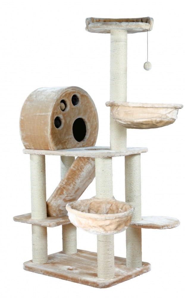 TRIXIE Allora Cat Playground House - Indoor & Outdoor Kitty Playhouse with Scratching Posts, Tunnels & Perches for Fun & Exercise - Perfect for Small Spaces & Multi-Cat Homes