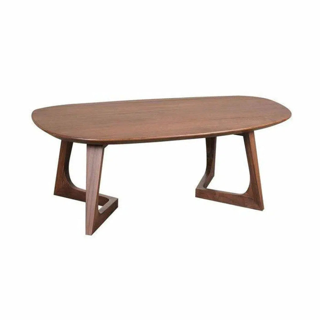 42 Inch Small Brown Mid Century Modern Coffee Table for Living Room - Stylish & Functional Home Decor Centerpiece