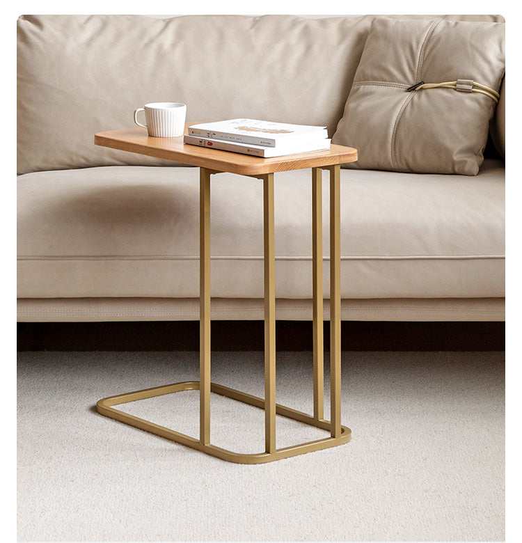Solid Oak Wood Side Table - Rustic End Table for Living Room, Bedroom, or Patio - Handcrafted Wooden Nightstand with Sturdy Construction