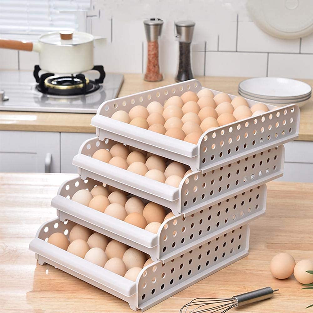 4-Layer Egg Storage Box for 120 Eggs - Kitchen Organizer for Fridge & Pantry