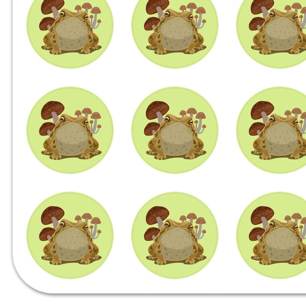 1 Inch Cute Toad Sitting on Mushroom Clear Stickers for Planner, Calendar, Scrapbooking & DIY Crafts - Perfect for Bullet Journals, Card Making & Gift Decorations