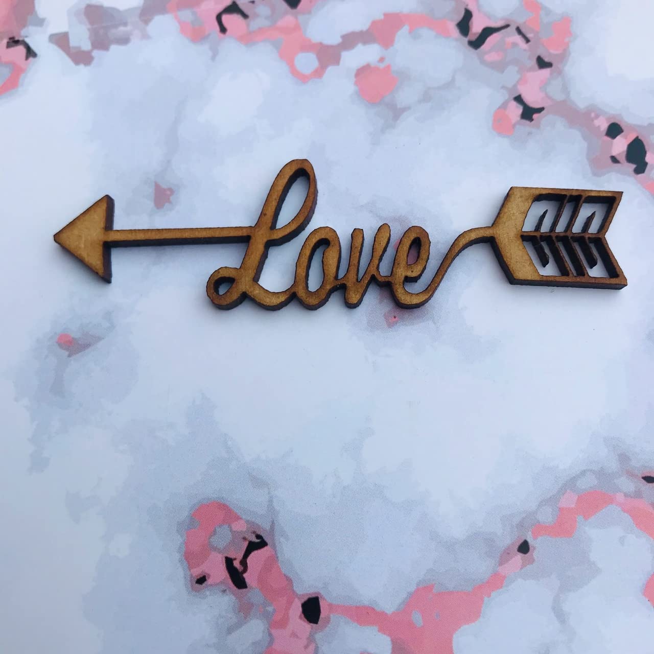 G2g 14-Piece Wooden Love Home Believe Arrow MDF Craft Shapes Set - 3 Inch Scrapbook Embellishments for DIY Cards, Journals & Home Decor