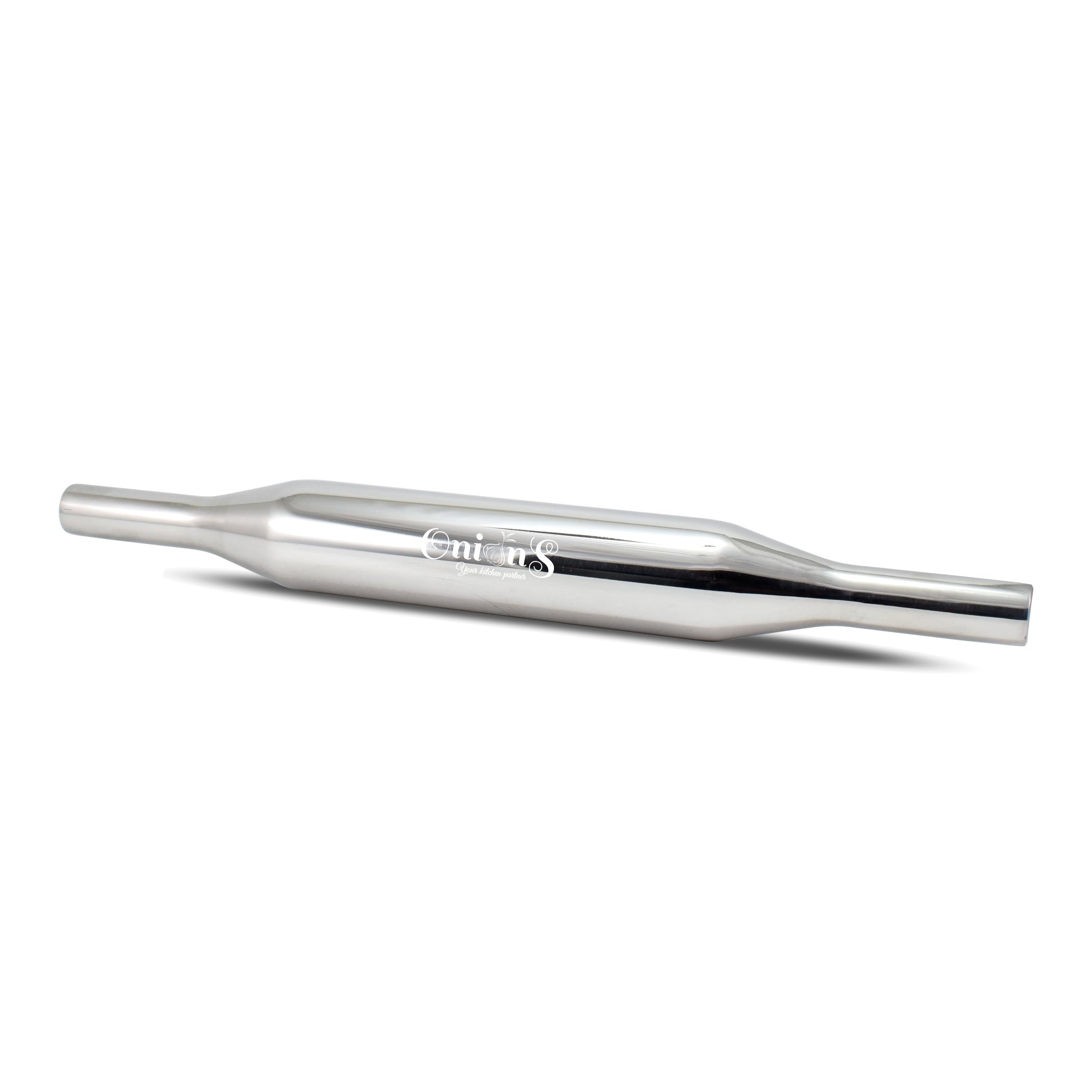 Premium Stainless Steel Belan Rolling Pin for Roti & Chapati - Heavy Duty Kitchen Dough Roller for Indian Cooking, Baking & Pastry Making | Ideal for Roti, Paratha, Puri & Flatbread Preparation