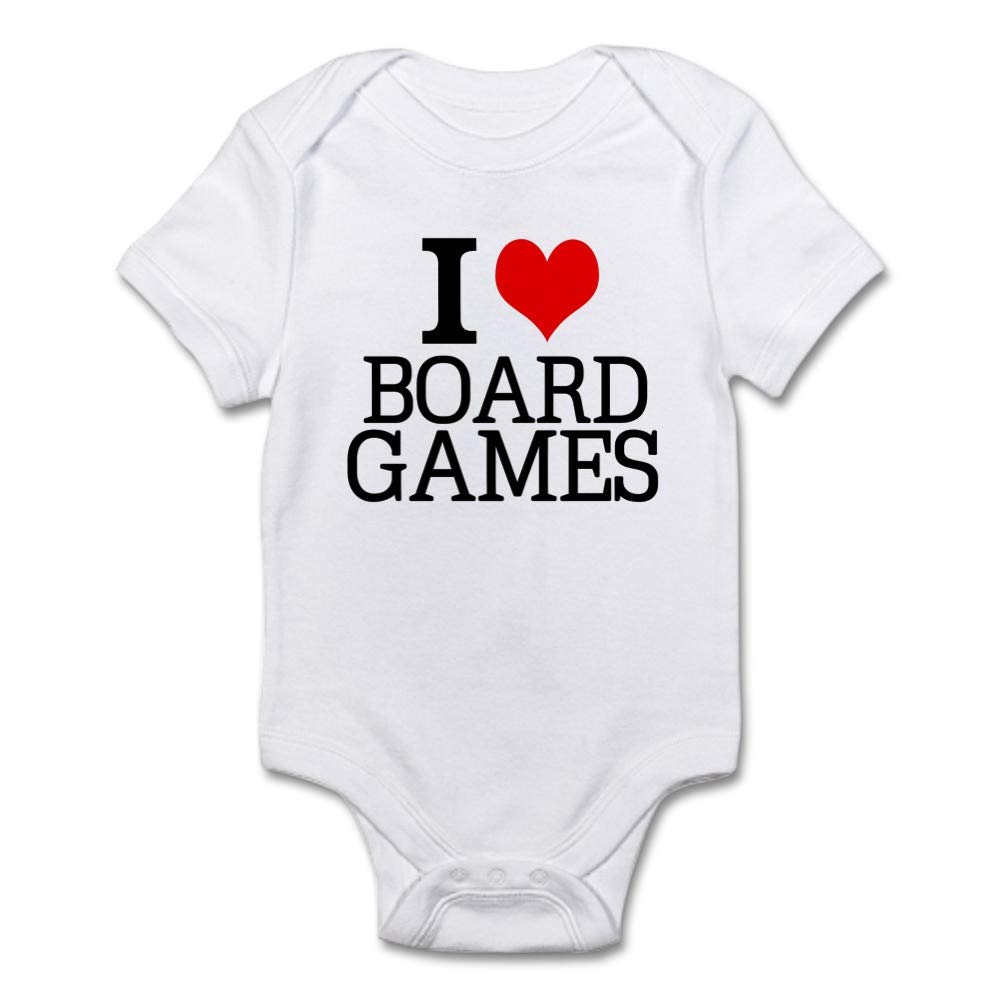 CafePress I Love Board Games Baby Bodysuit - Fun & Comfortable Outfit for Game Nights & Family Gatherings