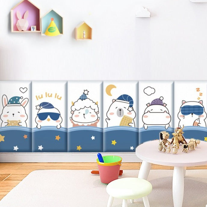 Arctic Explorer Themed Kids Wall Padded Safety Cushions Set - Soft Foam Corner Protectors for Baby Proofing & Nursery Safety