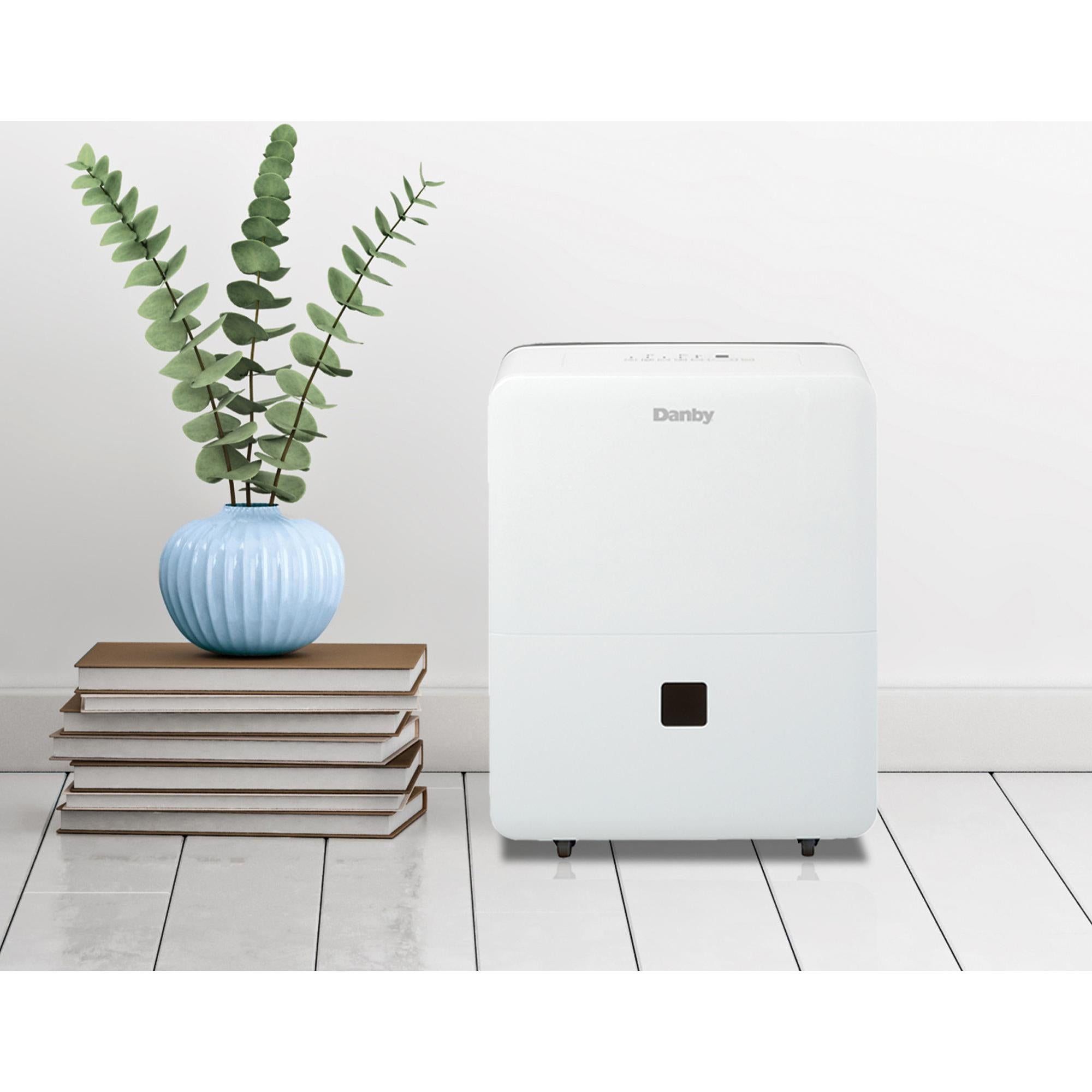 Danby 22 Pint Dehumidifier with Powerful 2-Speed Fan - DDR020BJWDB ME - Ideal for Basements, Bedrooms & Small Spaces