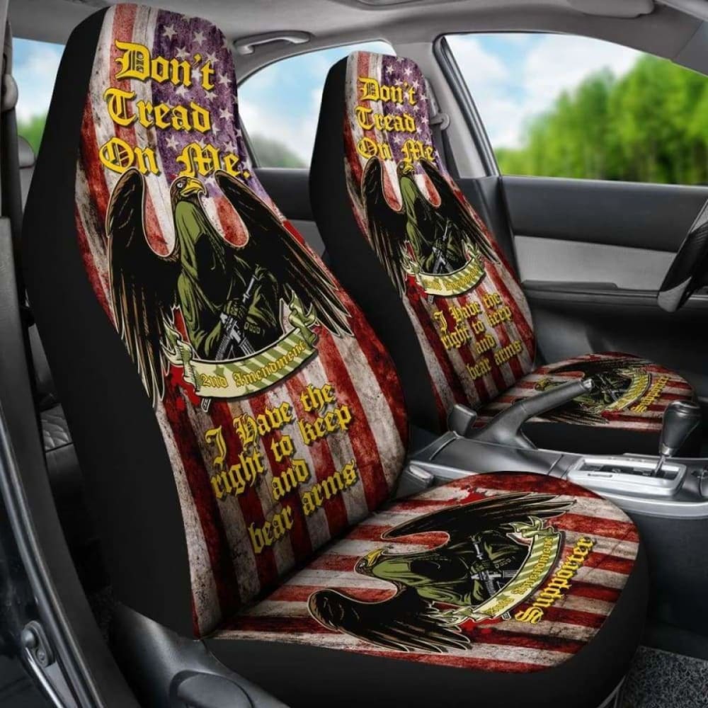 2nd Amendment Supporter Car & SUV Seat Covers - Patriotic Gun Rights Design for Front & Back Seats | Perfect for Trucks, Jeeps & Daily Commute