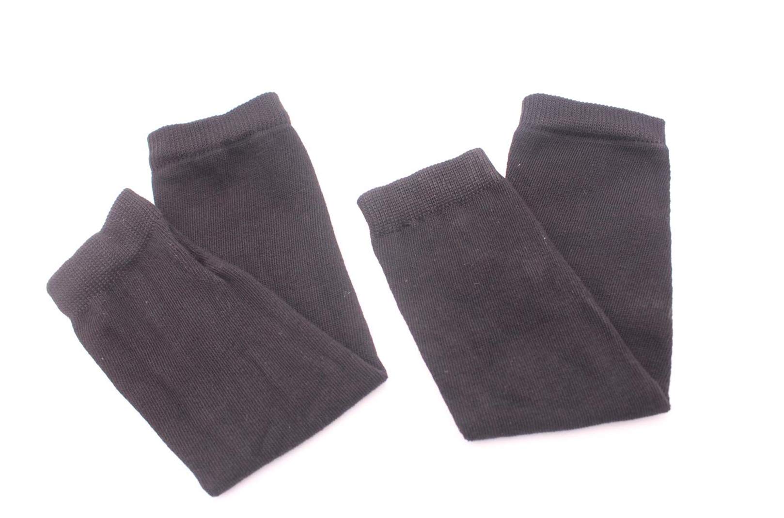 Fingerless Elastic Arm Sleeves for Women - Winter Warm Fleece Lined Arm Covers in Light Grey - Perfect for Office, Driving & Outdoor Activities