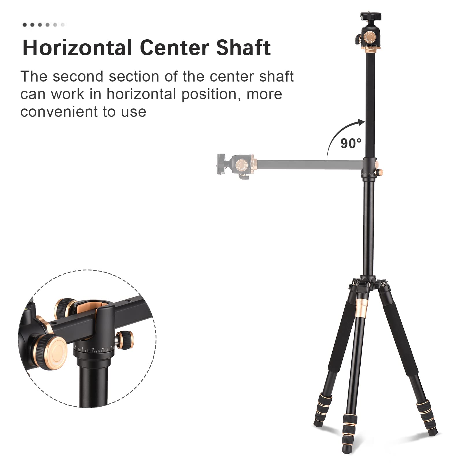 Jemora 72.4 Inch Aluminum Alloy Camera Tripod Stand - Portable DSLR Tripod with 360° Ballhead, 17.6lbs Load Capacity for Photography & Videography - Perfect for Travel, Vlogging, and Outdoor Shooting