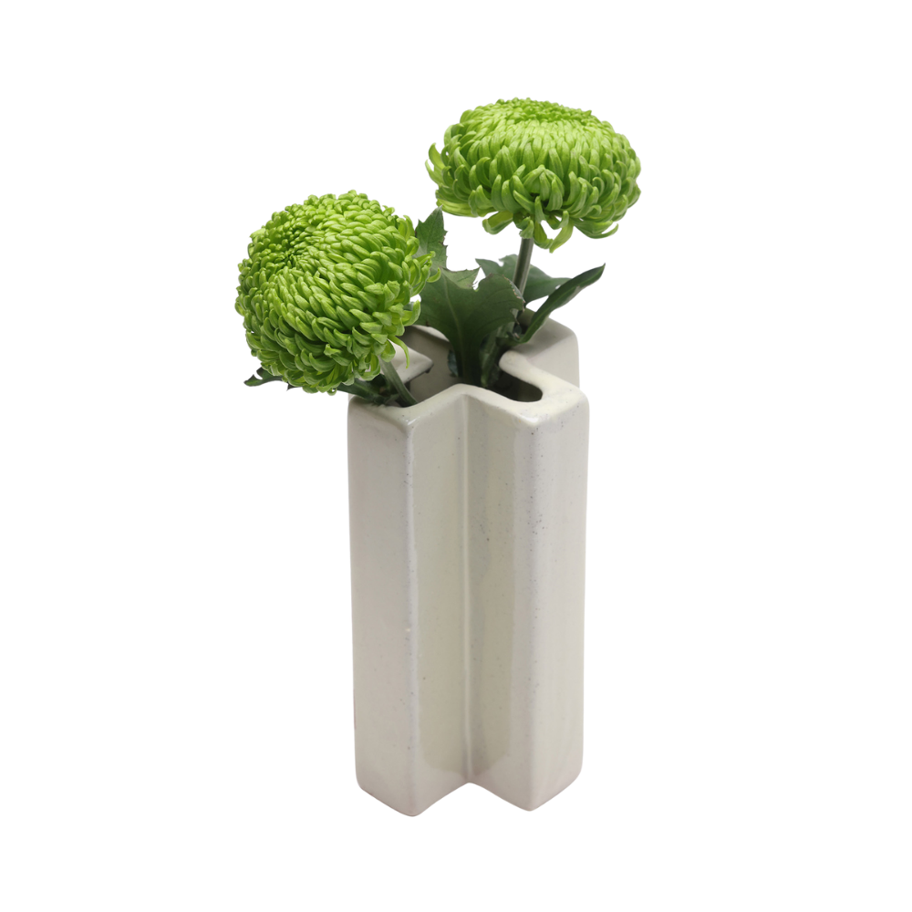 Jargogle Ceramic Unique Flower Vase - Handmade Home Decor for Living Room, Wedding Centerpiece & Gift Idea