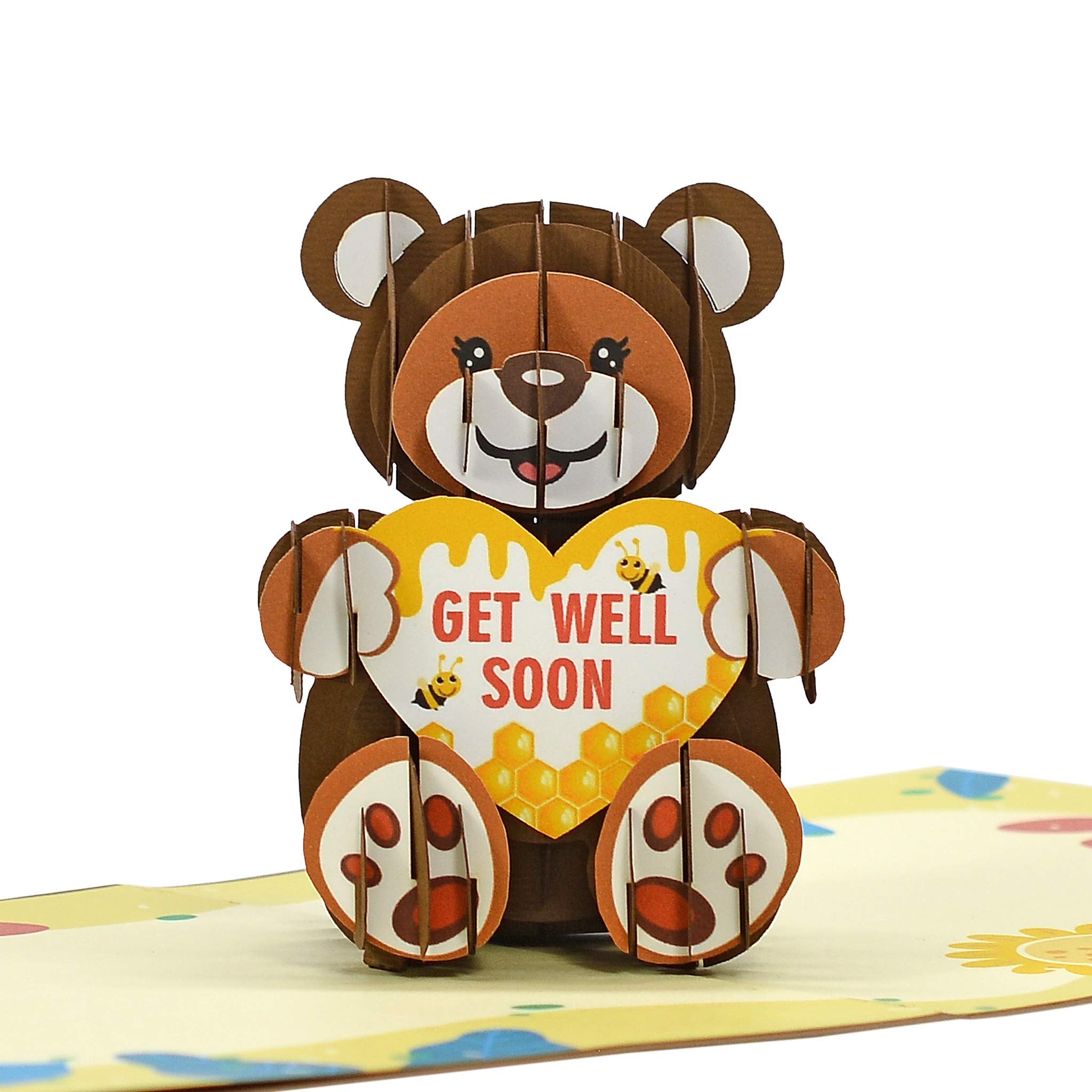 3D Pop Up Greeting Card - Teddy Bear Design for Get Well Soon, Birthday & Special Occasions | Perfect for Hospital Visits, Celebrations & Thoughtful Gifts