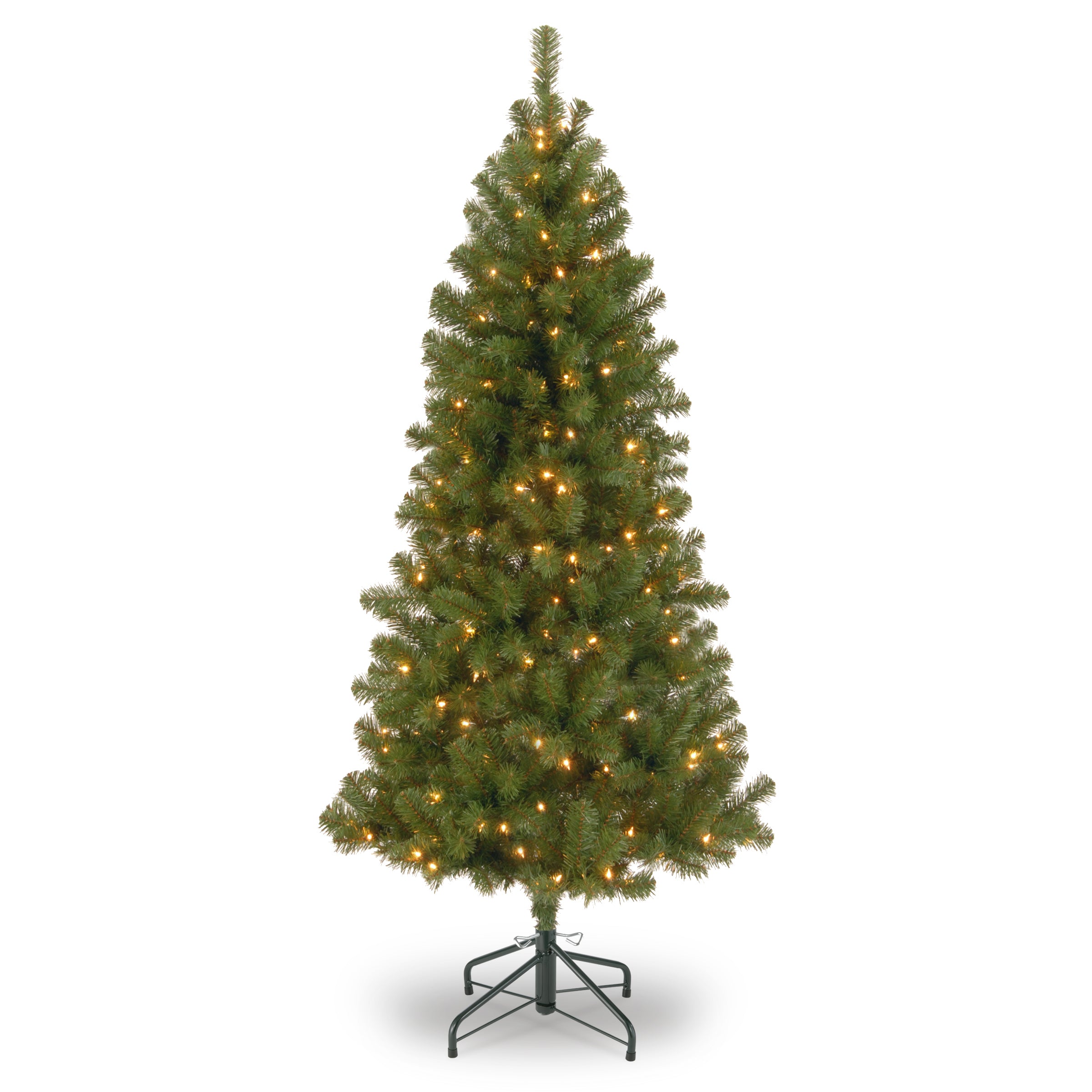 7 ft. Pre-Lit Canadian Grande Fir Artificial Christmas Tree with 500 Clear LED Lights - Perfect for Living Room, Office, and Holiday Decorations