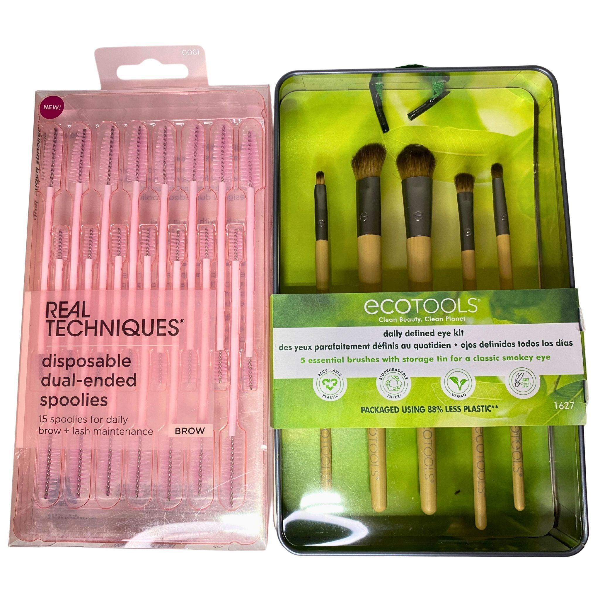 Real Techniques & Eco Tools Makeup Brush Set (55 Pcs) - Professional Cosmetic Brushes for Foundation, Blending, Contouring & More | Perfect for Makeup Artists & Beauty Enthusiasts