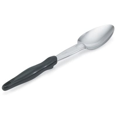 Vollrath 14-Inch Heavy Duty Solid Serving Spoon with Black Handle - Perfect for Restaurants, Catering & Commercial Kitchen Use