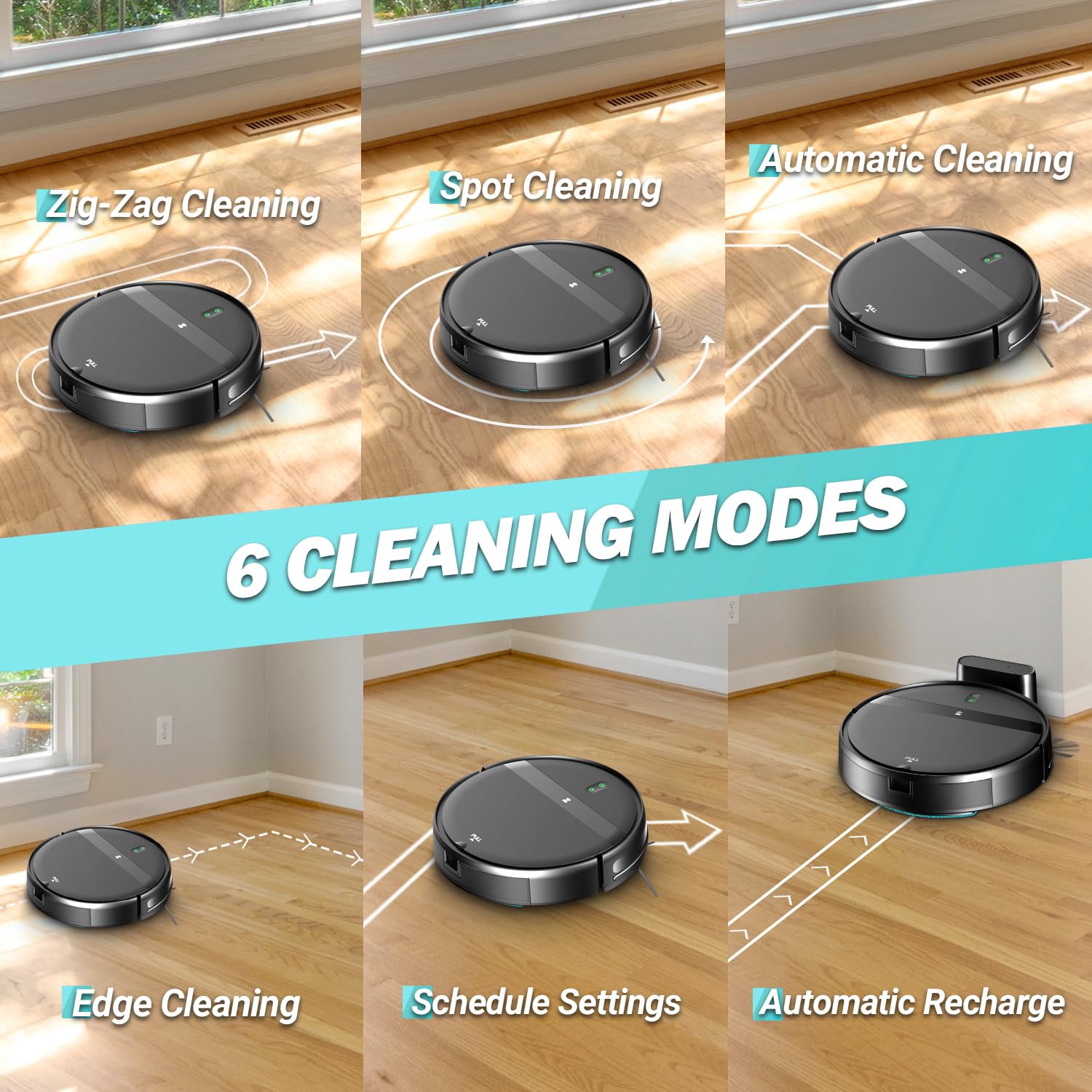 Smart Robot Vacuum and Mop Combo with WiFi/Alexa/App Control - Ultra-Slim Quiet Robotic Vacuum Cleaner for Pet Hair, Carpets & Hard Floors - Auto Recharge & Tangle-Free Technology - Perfect for Home Cleaning with Pets & Multi-Surface Use